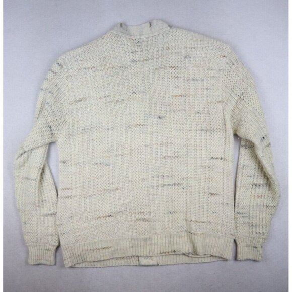 CAMPUS STUDIO ONE - VINTAGE MEN'S BEIGE CARDIGAN SWEATER - SIZE XL - Picture 11 of 11